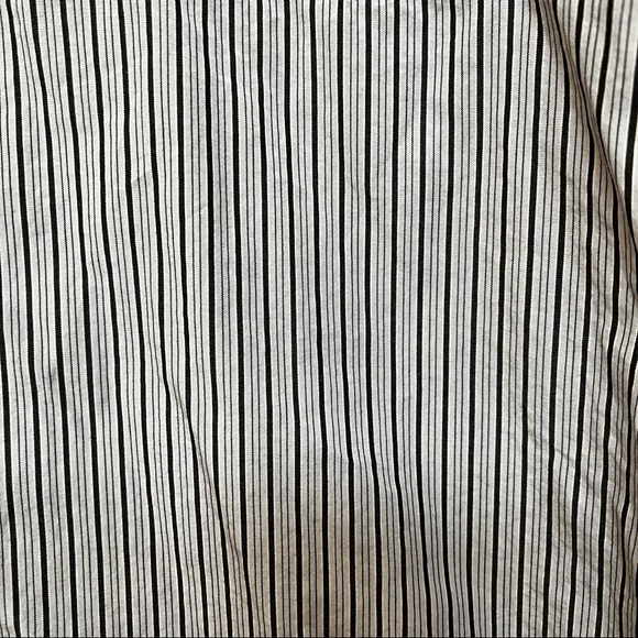 Perry Ellis Blue Grey Striped Button Short Sleeve Shirt O-14 - Picture 3 of 8